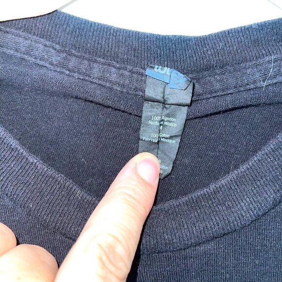 Tultex Nirvana T-Shirt Mens Size Medium M Crewneck Cotton Short Sleeve Black - Picture 4 of 6